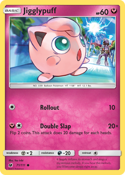 Jigglypuff, Crimson Invasion #71, Pokémon TCG card