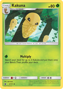 Kakuna, Crimson Invasion #2, Pokémon TCG card