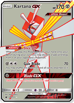 Kartana-GX, Crimson Invasion #106, Pokémon TCG card