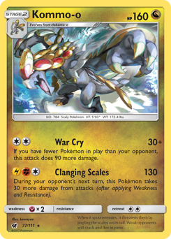 Kommo-o, Crimson Invasion #77, Pokémon TCG card
