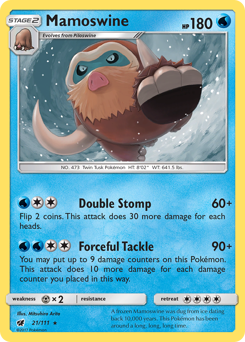Mamoswine, Crimson Invasion #21, Pokémon TCG card