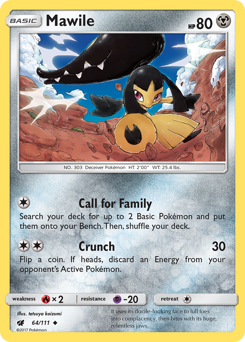 Mawile, Crimson Invasion #64, Pokémon TCG card