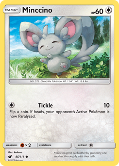 Minccino, Crimson Invasion #85, Pokémon TCG card