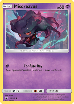 Misdreavus, Crimson Invasion #39, Pokémon TCG card