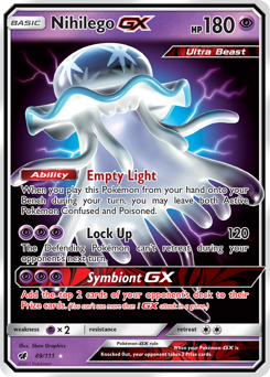 Nihilego-GX, Crimson Invasion #49, Pokémon TCG card