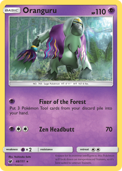 Oranguru, Crimson Invasion #48, Pokémon TCG card