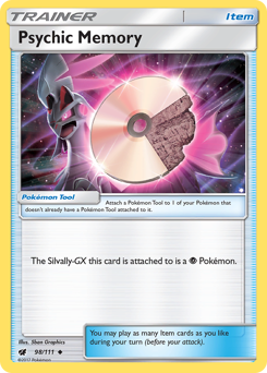 Psychic Memory, Crimson Invasion #98, Pokémon TCG card