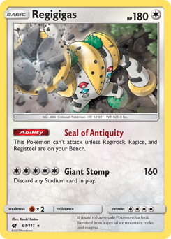 Regigigas, Crimson Invasion #84, Pokémon TCG card
