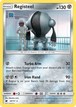 Registeel, Crimson Invasion #68, Pokémon TCG card