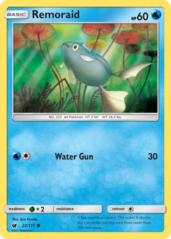 Remoraid, Crimson Invasion #22, Pokémon TCG card