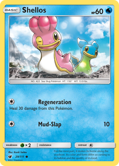 Shellos, Crimson Invasion #29, Pokémon TCG card