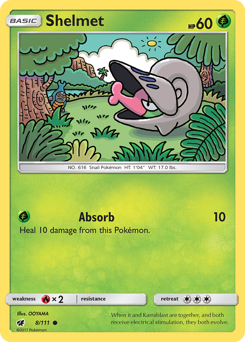 Shelmet, Crimson Invasion #8, Pokémon TCG card