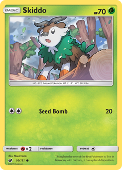 Skiddo, Crimson Invasion #10, Pokémon TCG card