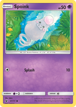 Spoink, Crimson Invasion #41, Pokémon TCG card