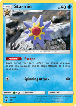 Starmie, Crimson Invasion #16, Pokémon TCG card