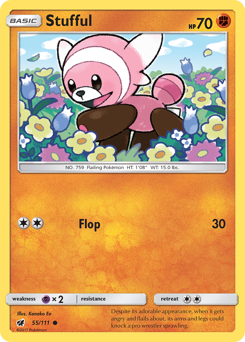 Stufful, Crimson Invasion #55, Pokémon TCG card