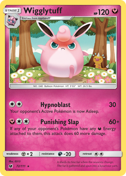 Wigglytuff, Crimson Invasion #72, Pokémon TCG card