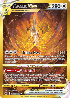 Arceus VSTAR, Crown Zenith Galarian Gallery #GG70, Pokémon TCG card