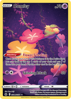 Comfey, Crown Zenith Galarian Gallery #GG14, Pokémon TCG card