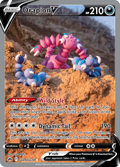 Drapion V, Crown Zenith Galarian Gallery #GG49, Pokémon TCG card