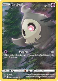 Duskull, Crown Zenith Galarian Gallery #GG28, Pokémon TCG card