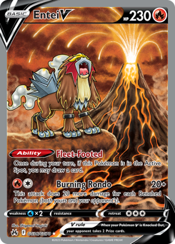 Entei V, Crown Zenith Galarian Gallery #GG36, Pokémon TCG card