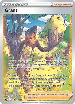 Grant, Crown Zenith Galarian Gallery #GG62, Pokémon TCG card
