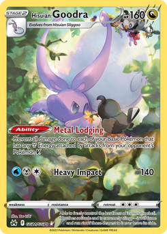 Hisuian Goodra, Crown Zenith Galarian Gallery #GG21, Pokémon TCG card