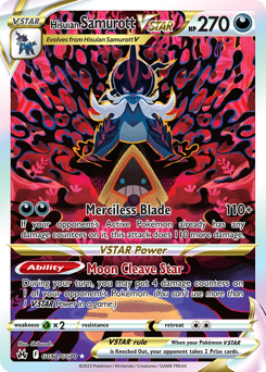 Hisuian Samurott VSTAR, Crown Zenith Galarian Gallery #GG52, Pokémon TCG card