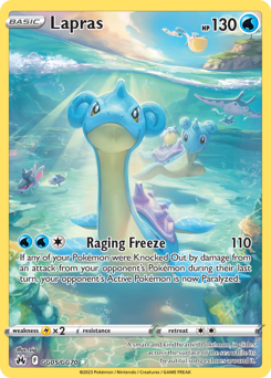 Lapras, Crown Zenith Galarian Gallery #GG05, Pokémon TCG card