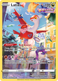 Latias, Crown Zenith Galarian Gallery #GG20, Pokémon TCG card