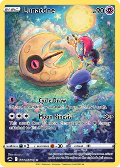 Lunatone, Crown Zenith Galarian Gallery #GG11, Pokémon TCG card