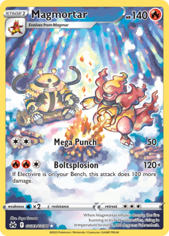 Magmortar, Crown Zenith Galarian Gallery #GG03, Pokémon TCG card