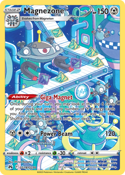 Magnezone, Crown Zenith Galarian Gallery #GG18, Pokémon TCG card