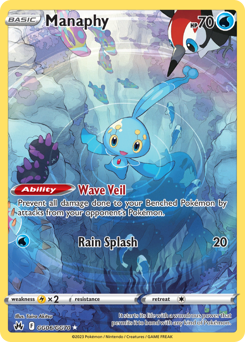 Manaphy, Crown Zenith Galarian Gallery #GG06, Pokémon TCG card