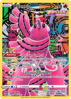 Oricorio, Crown Zenith Galarian Gallery #GG04, Pokémon TCG card