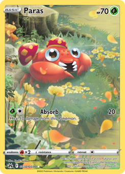 Paras, Crown Zenith Galarian Gallery #GG32, Pokémon TCG card