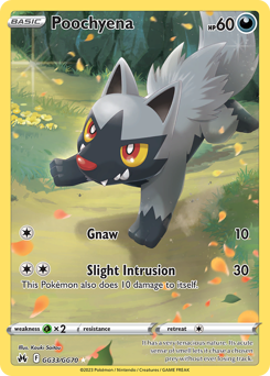 Poochyena, Crown Zenith Galarian Gallery #GG33, Pokémon TCG card