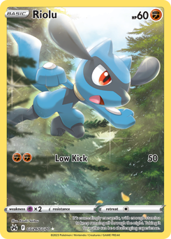 Riolu, Crown Zenith Galarian Gallery #GG26, Pokémon TCG card