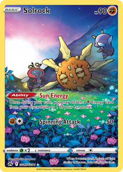 Solrock, Crown Zenith Galarian Gallery #GG15, Pokémon TCG card