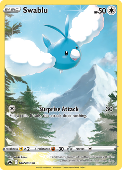 Swablu, Crown Zenith Galarian Gallery #GG27, Pokémon TCG card