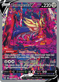 Zamazenta V, Crown Zenith Galarian Gallery #GG54, Pokémon TCG card