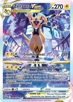 Zeraora VSTAR, Crown Zenith Galarian Gallery #GG43, Pokémon TCG card