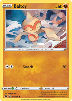 Baltoy, Crown Zenith #70, Pokémon TCG card