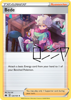 Bede, Crown Zenith #124, Pokémon TCG card