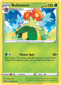 Bellossom, Crown Zenith #3, Pokémon TCG card