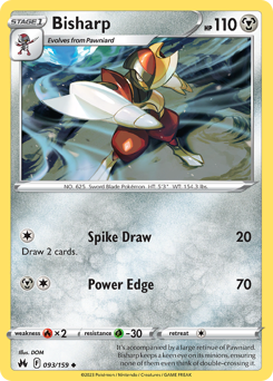 Bisharp, Crown Zenith #93, Pokémon TCG card