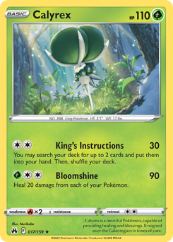 Calyrex, Crown Zenith #17, Pokémon TCG card