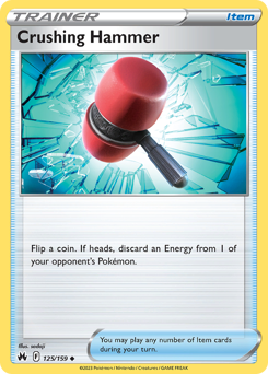 Crushing Hammer, Crown Zenith #125, Pokémon TCG card