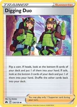 Digging Duo, Crown Zenith #126, Pokémon TCG card